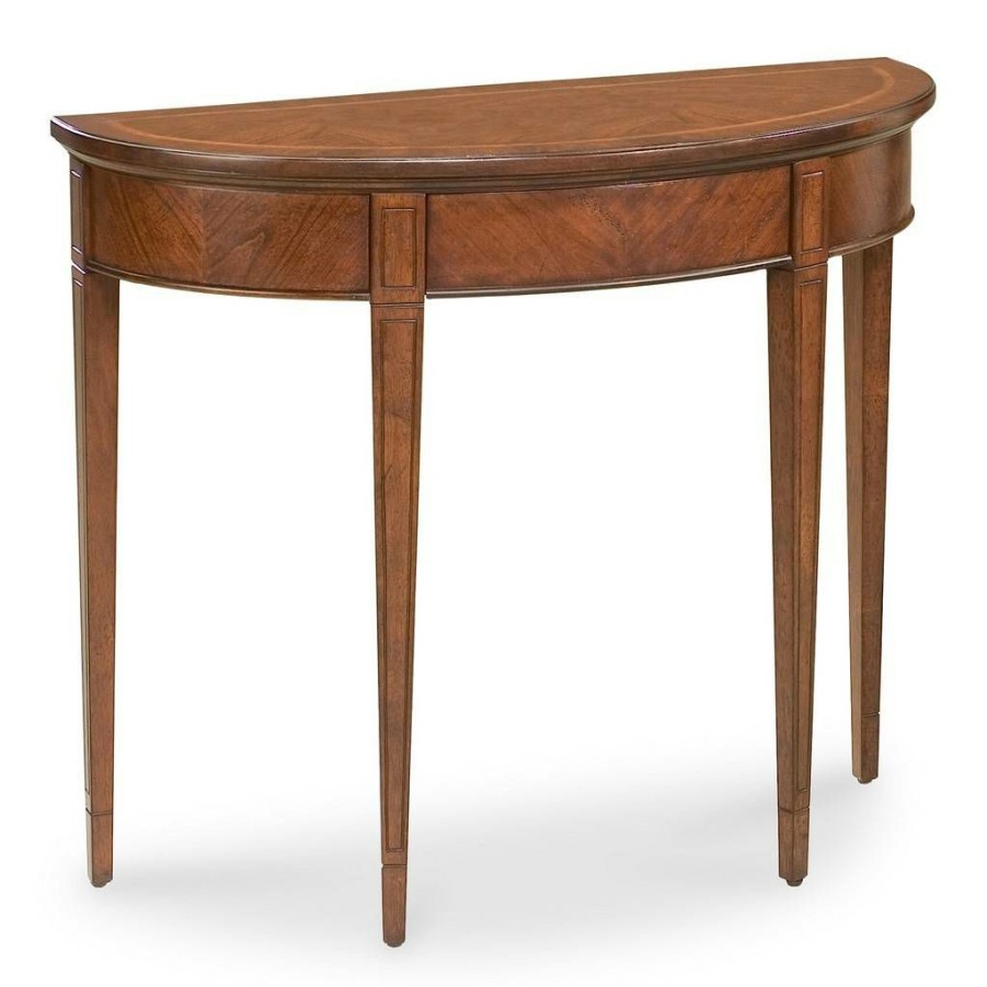 Console & Sofa Tables * | Quick Delivery Plantation Cherry Demilune Console Table Butler Specialty 1533024