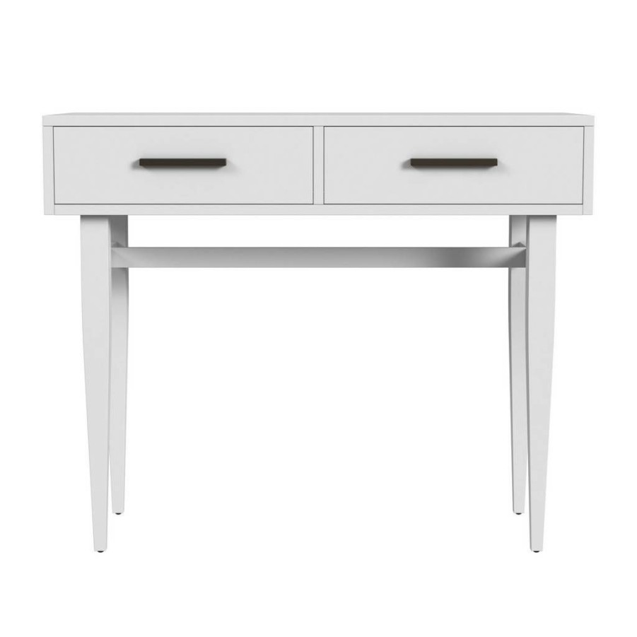 Console & Sofa Tables * | Classical Lavery Cottage White Console Table With Storage Butler Specialty 9388222