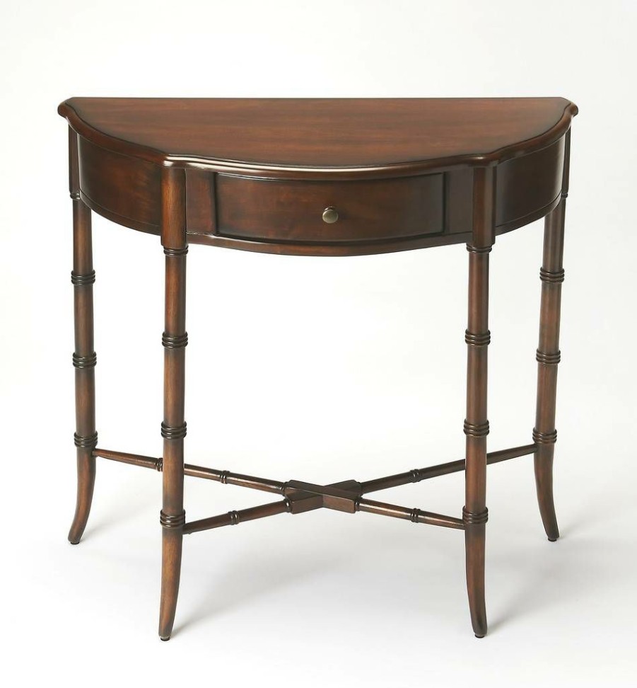 Console & Sofa Tables * | Classical Skilling Cherry Demilune Console Table Butler Specialty 3623024