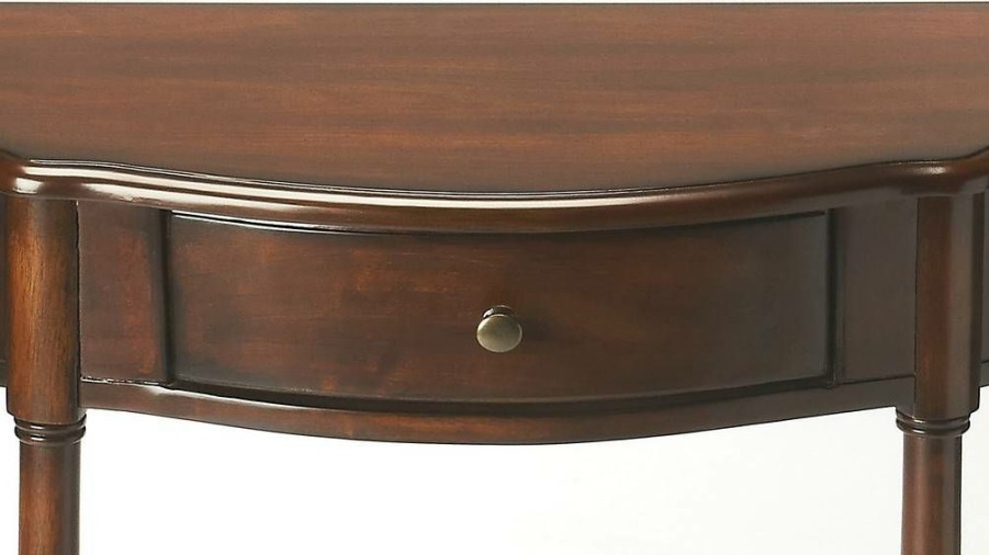 Console & Sofa Tables * | Classical Skilling Cherry Demilune Console Table Butler Specialty 3623024