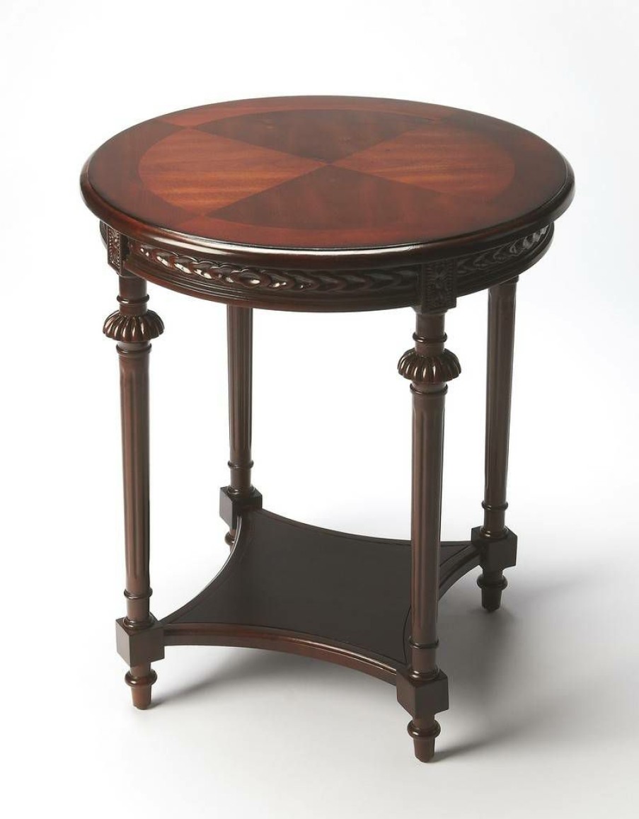 End & Side Tables * | Featured Butler Hellinger Cherry Lamp Table Butler Specialty 6162024