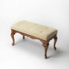 Benches * | Shoping Grace Olive Ash Burl Bench Butler Specialty 3013101