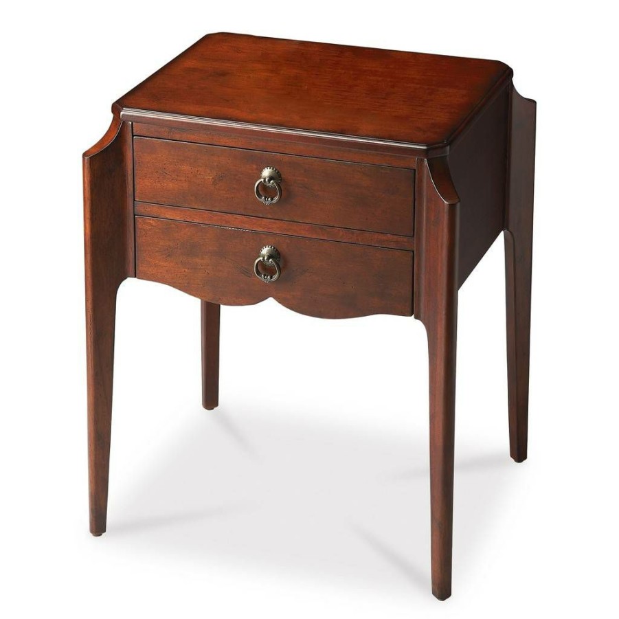 End & Side Tables * | Best Choice Plantation Cherry Accent Table Butler Specialty 7016024