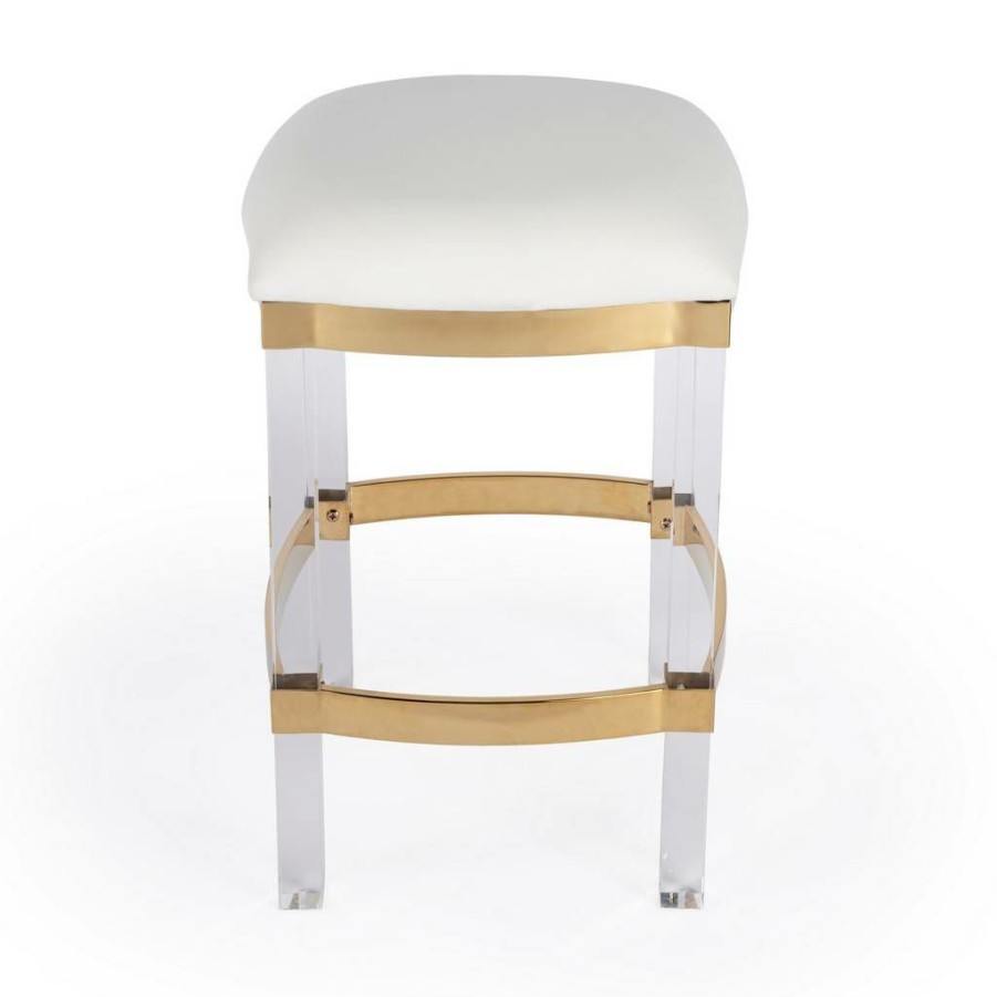 Barstools * | Classical Jordan Counter Stool In Acrylic & Polished Brass Butler Specialty 5322402