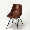 Chairs & Recliners * | Cheap Online Inland Brown Leather Side Chair Butler Specialty 3673344