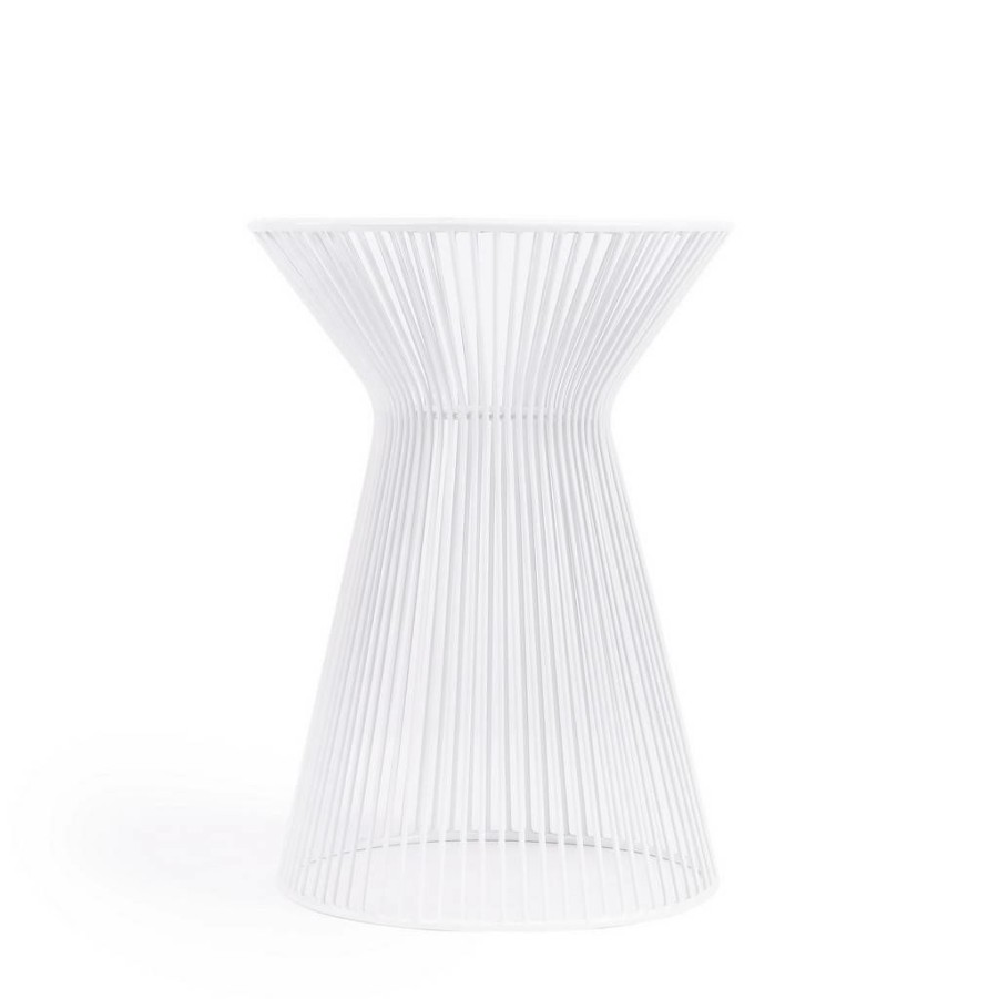 End & Side Tables * | Online Store Butler Greeley White Metal End Table Butler Specialty 2896288