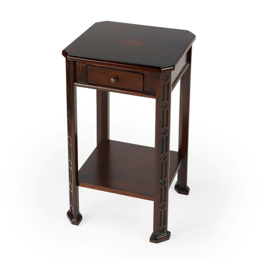 End & Side Tables * | Premium Plantation Cherry Accent Table Butler Specialty 1486024