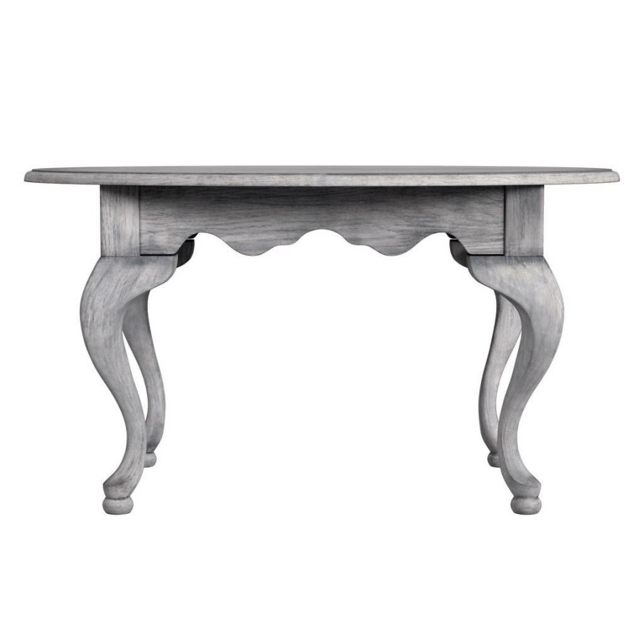 Coffee Tables * | Popular Grace Oval Powder Gray 4 Legs Coffee Table Butler Specialty 3012418