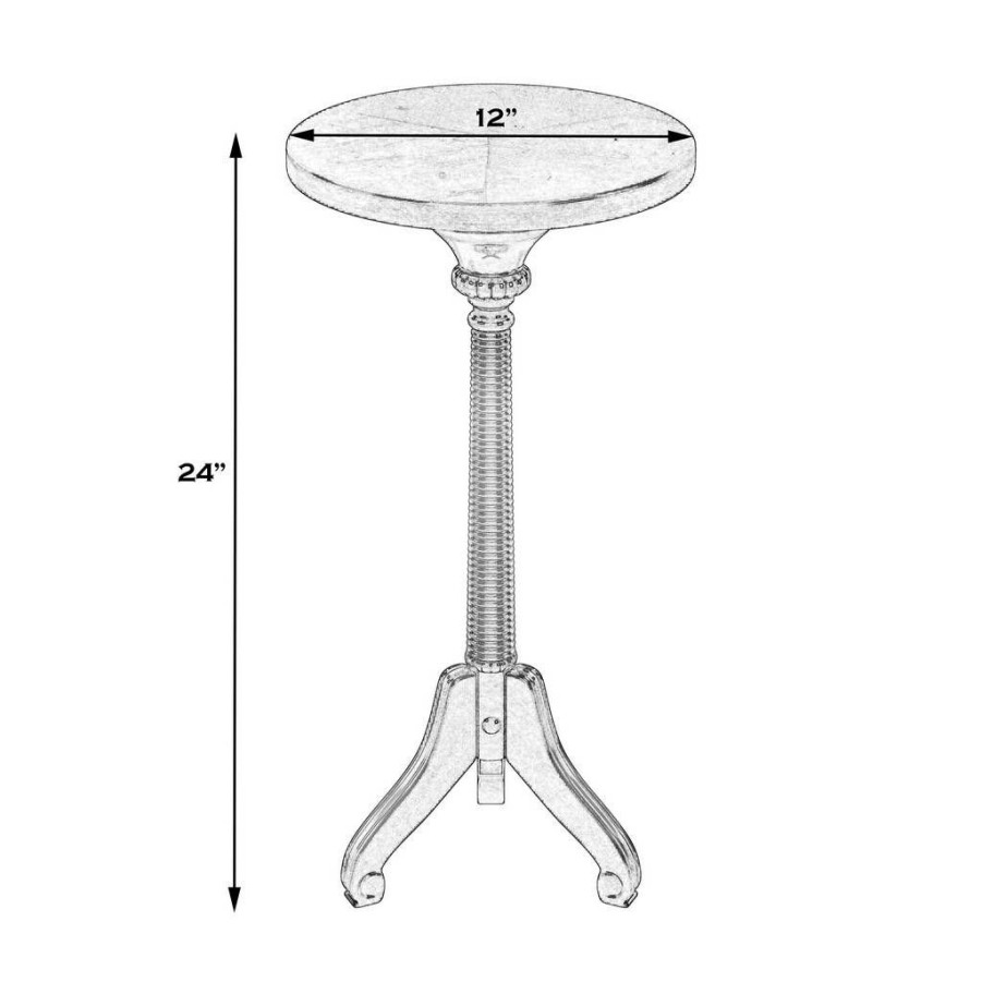 End & Side Tables * | Shop New Florence Pedestal Table, Beige Butler Specialty 1583424