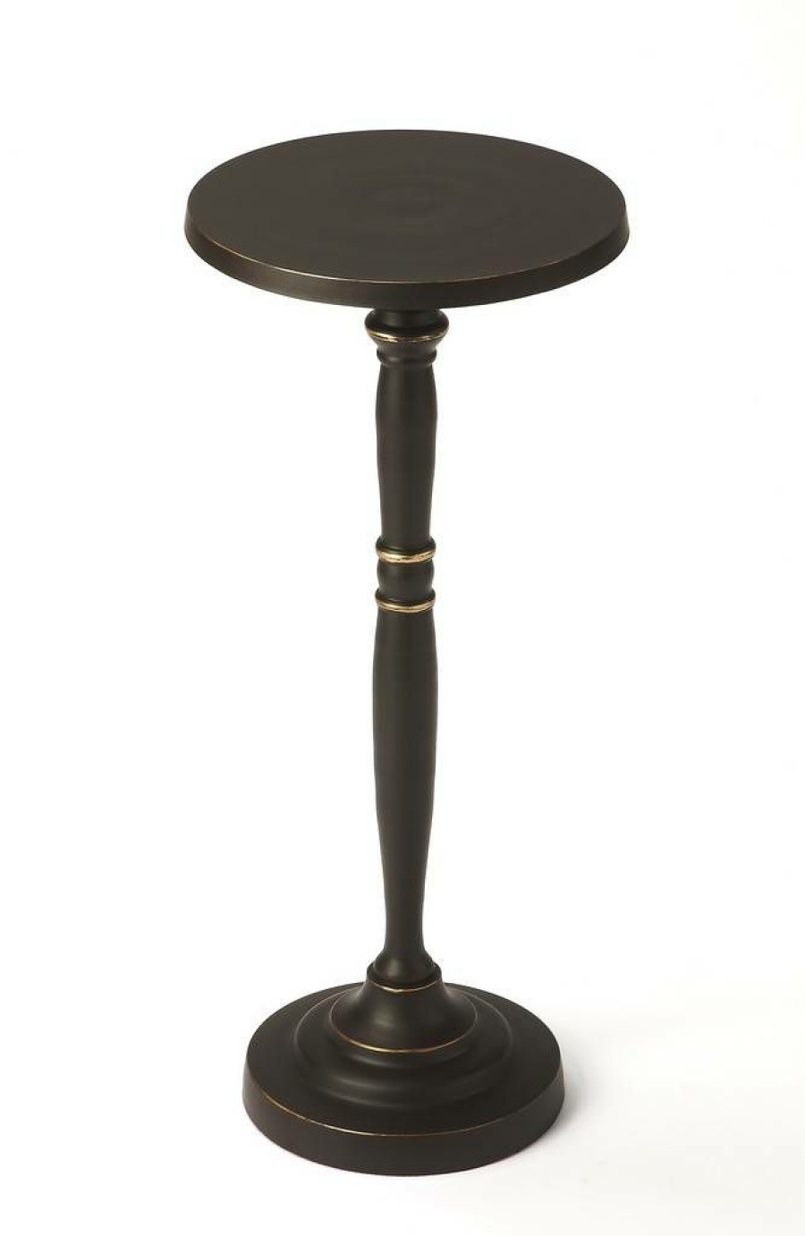 End & Side Tables * | Online Discount Langford Black Metal End Table Butler Specialty 4325025