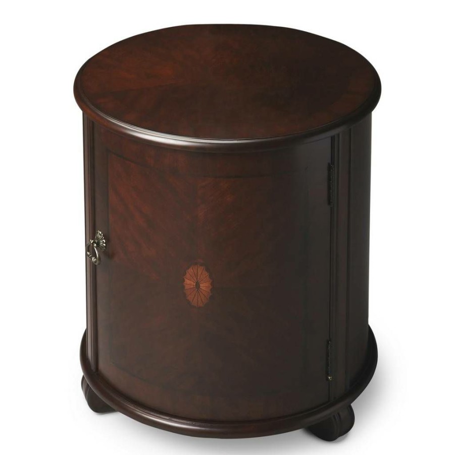 End & Side Tables * | Online Store Plantation Cherry Drum Table Butler Specialty 1260024