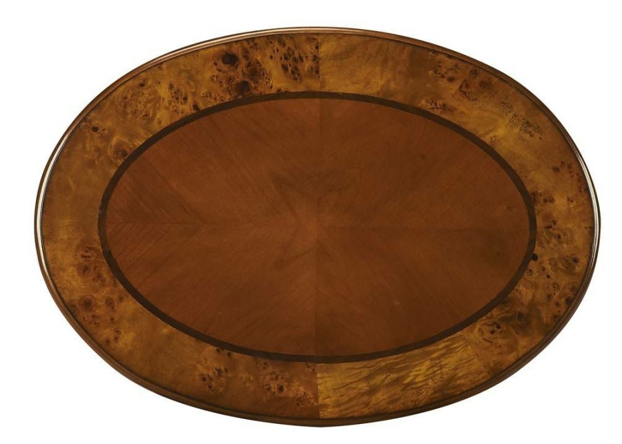 End & Side Tables * | Outlet Olive Ash Burl Oval Side Table Butler Specialty 1589101