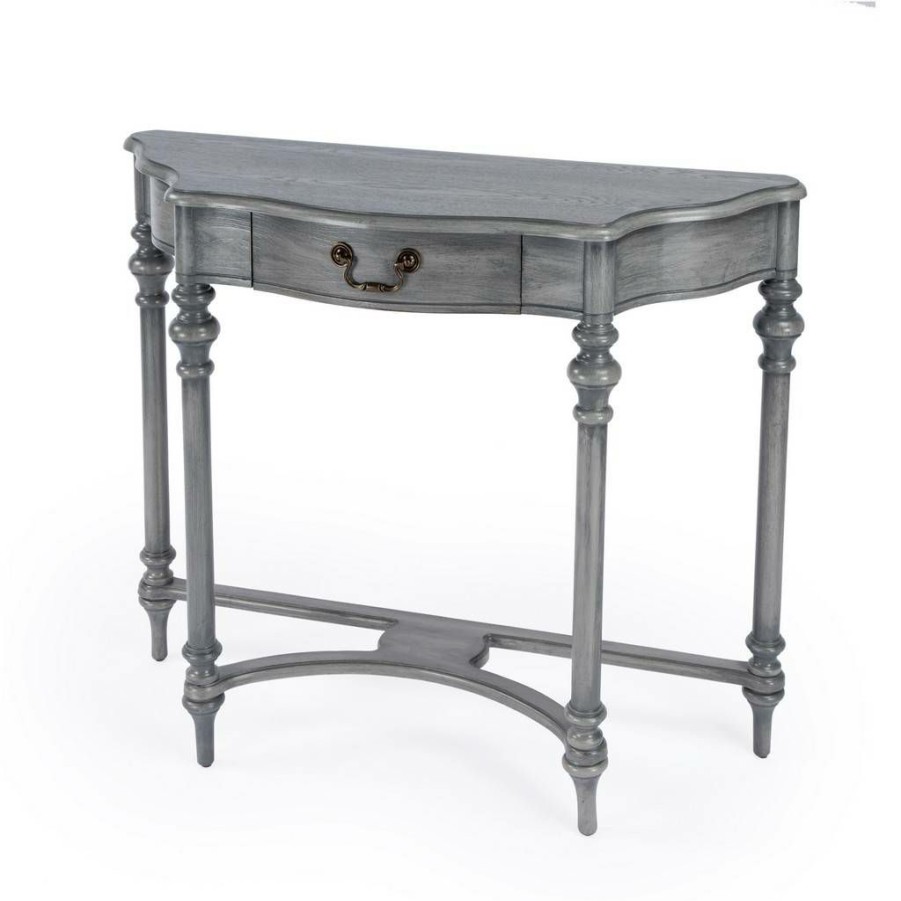 Console & Sofa Tables * | Shoping Morency Demilune 1 Drawer Console Table Butler Specialty 1263418