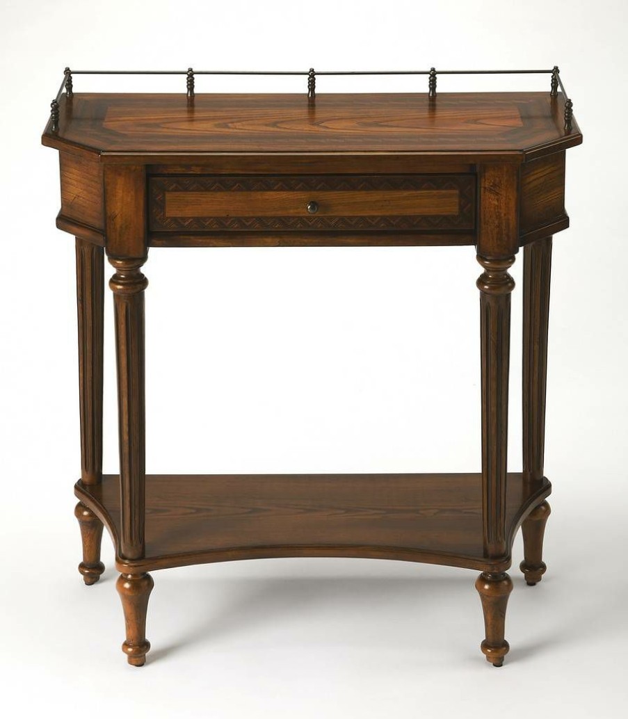 Console & Sofa Tables * | With Discount Charleston Umber Console Table Butler Specialty 883040