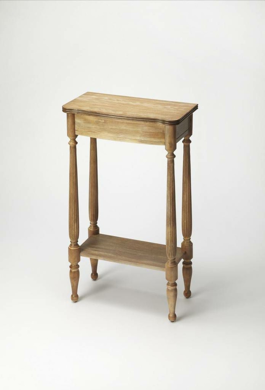 Console & Sofa Tables * | Large Choice Whitney Driftwood Console Table Butler Specialty 3011247