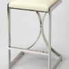 Barstools * | Shop New Natalya Counter Stool In Silver Butler Specialty 4463220