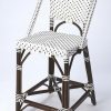 Barstools * | Shoping Solstice Counter Stool In White & Chocolate Rattan Butler Specialty 5399354