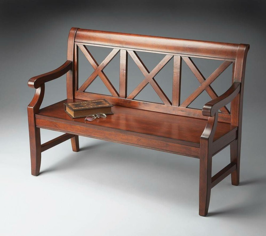 Benches * | Online Plantation Cherry Bench Butler Specialty 5048024