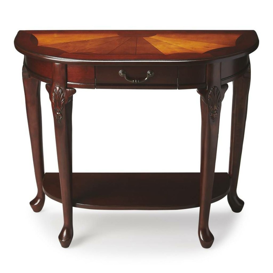 Console & Sofa Tables * | Shoping Kimball Cherry Console Table Butler Specialty 653024