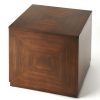 End & Side Tables * | Classical Chestnut Burl Bunching Cube Butler Specialty 2425108