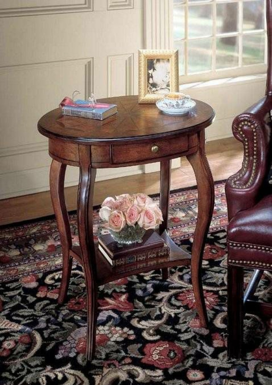 End & Side Tables * | Discount Plantation Cherry Oval Accent Table Butler Specialty 0532024