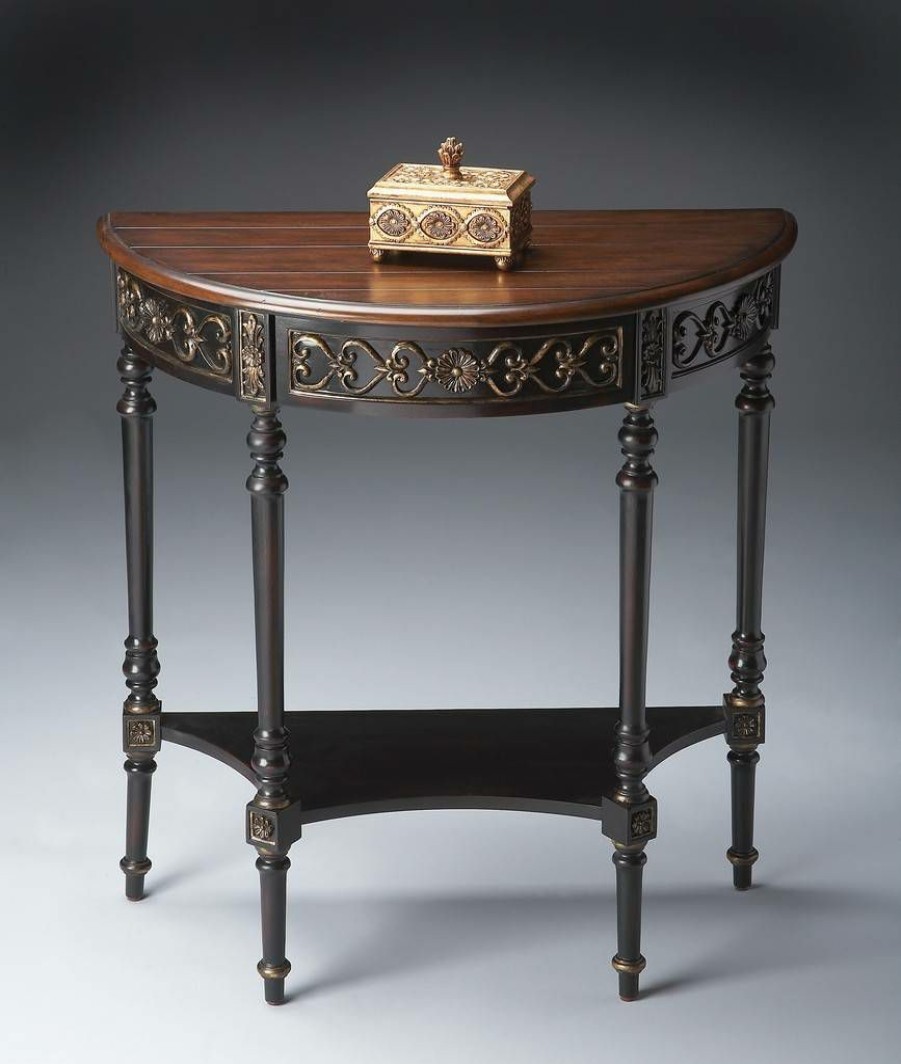 Console & Sofa Tables * | Limited Edition Cafe Nouveau Demilune Console Table Butler Specialty 7027218