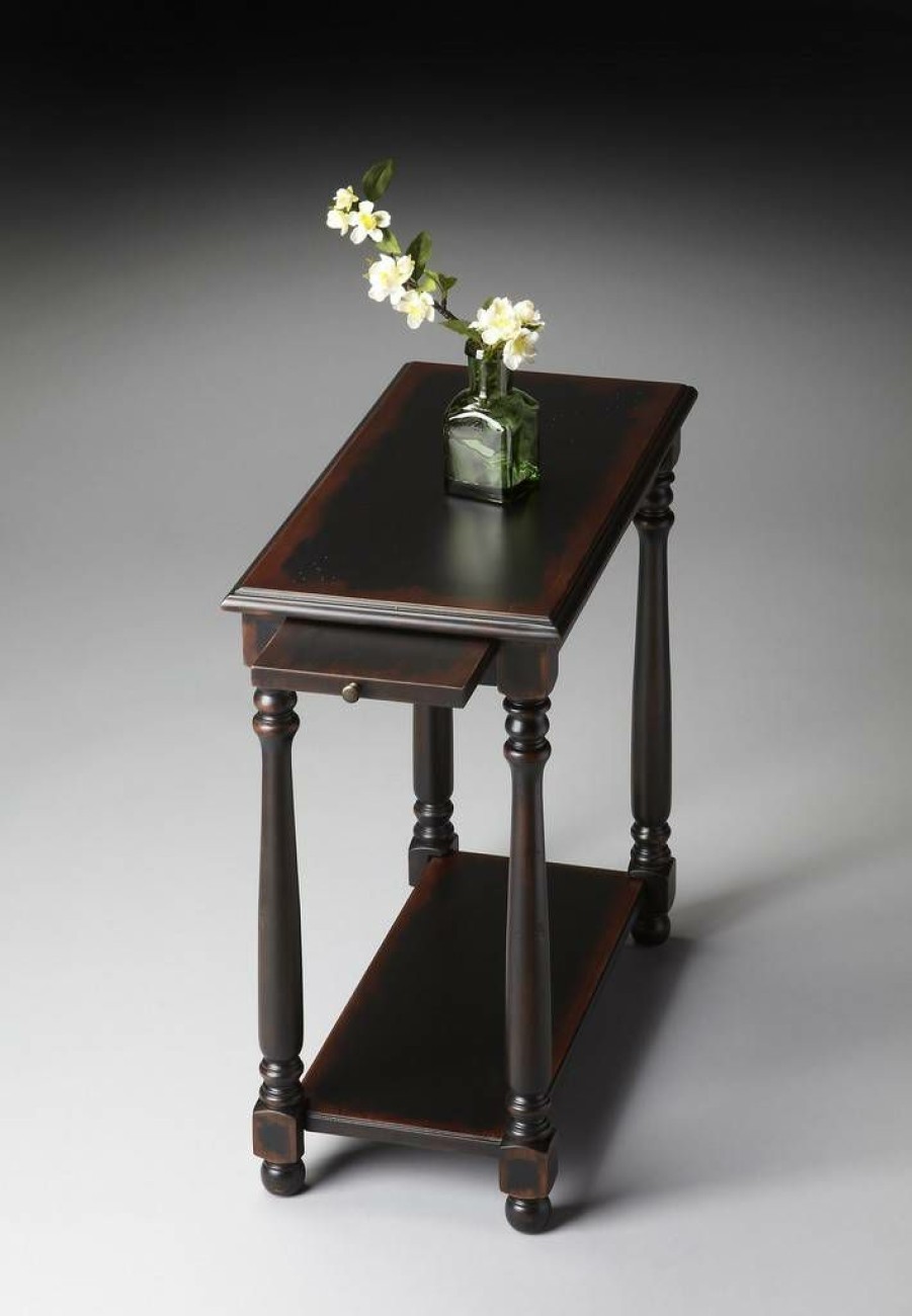 End & Side Tables * | Sales Midnight Rose Chairside Table Butler Specialty 5017250