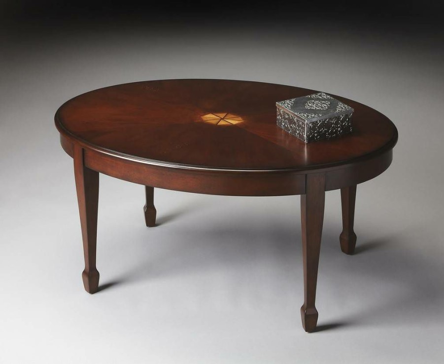 Coffee Tables * | Hot Sale Plantation Cherry Cocktail Table Butler Specialty 1234024