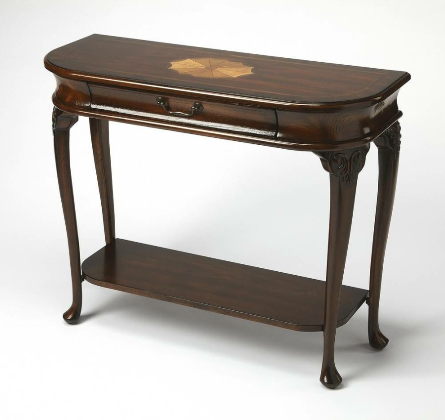 Console & Sofa Tables * | Best Quality Plantation Cherry Console Table Butler Specialty 2110024