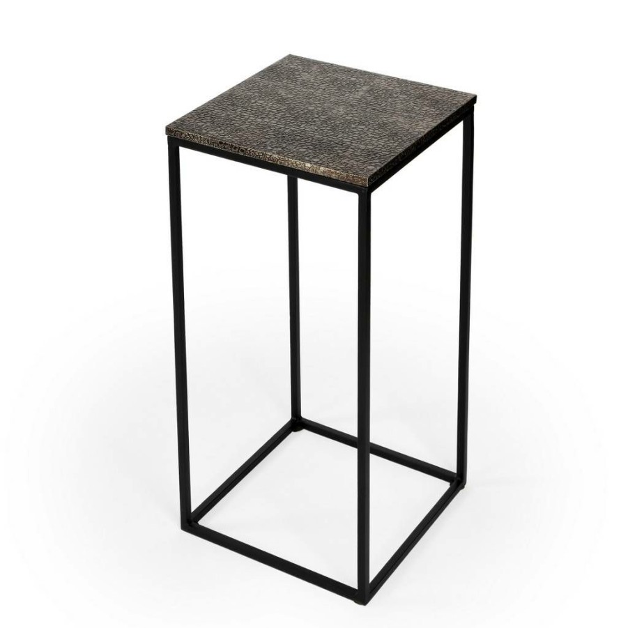 End & Side Tables * | Popular Butler Lacrossa Silver Top End Table Butler Specialty 5559220