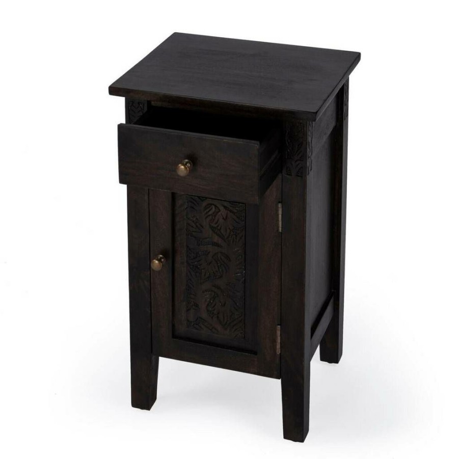 End & Side Tables * | Online Discount Switra 1 Door 1 Drawer End Table Butler Specialty 1841403