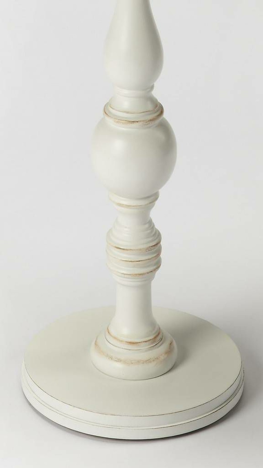 End & Side Tables * | Shoping Camilla Cottage White Pedestal Table Butler-2225222