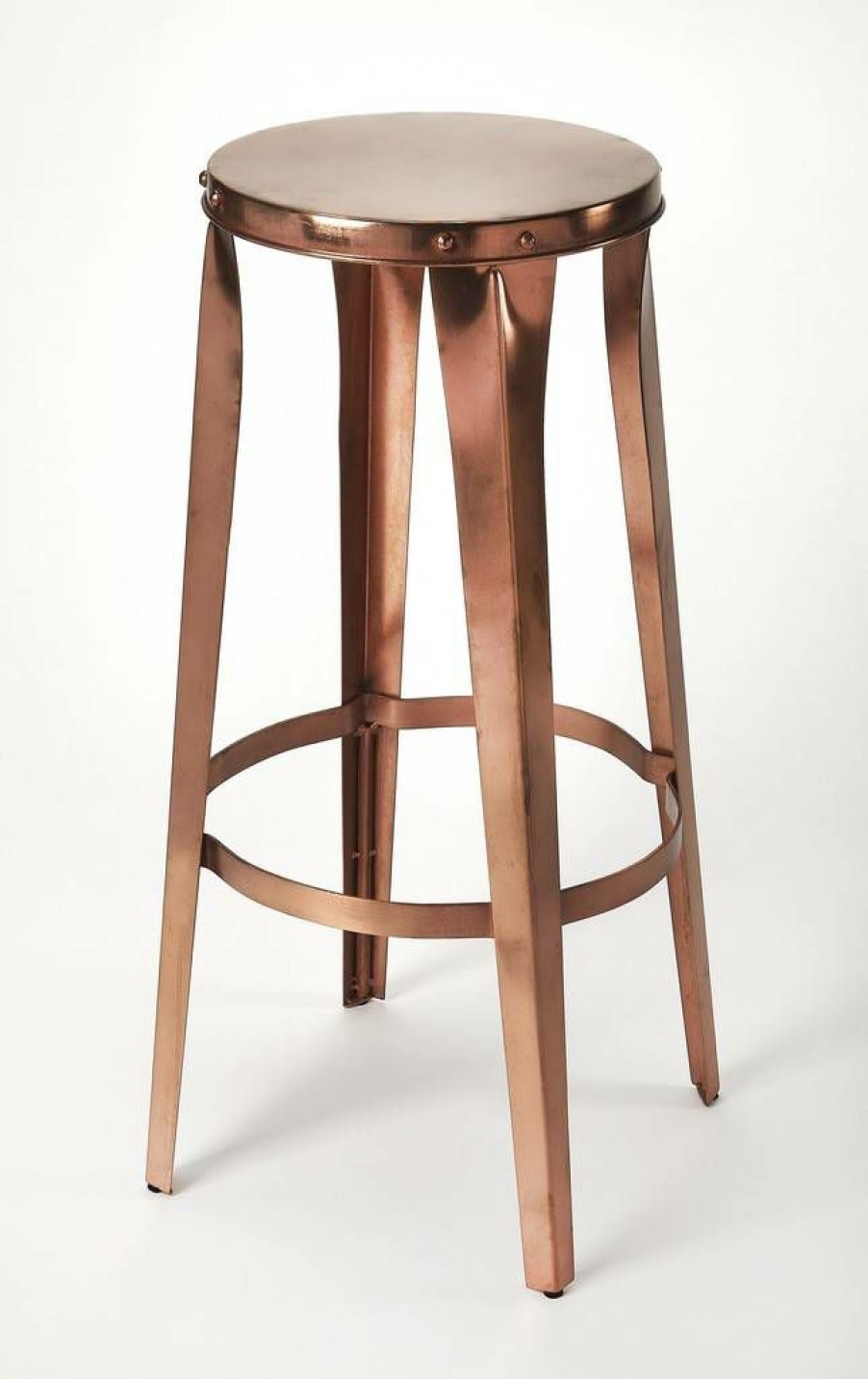 Barstools * | Hot Selling Ulrich Bar Stool In Copper Backless Butler Specialty 4447085