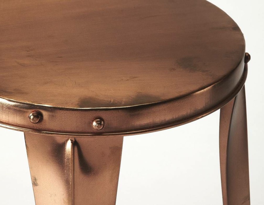 Barstools * | Hot Selling Ulrich Bar Stool In Copper Backless Butler Specialty 4447085