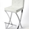 Barstools * | Cheap Online Darcy Bar Stool In Chrome Plated Faux Leather Butler Specialty 5325411