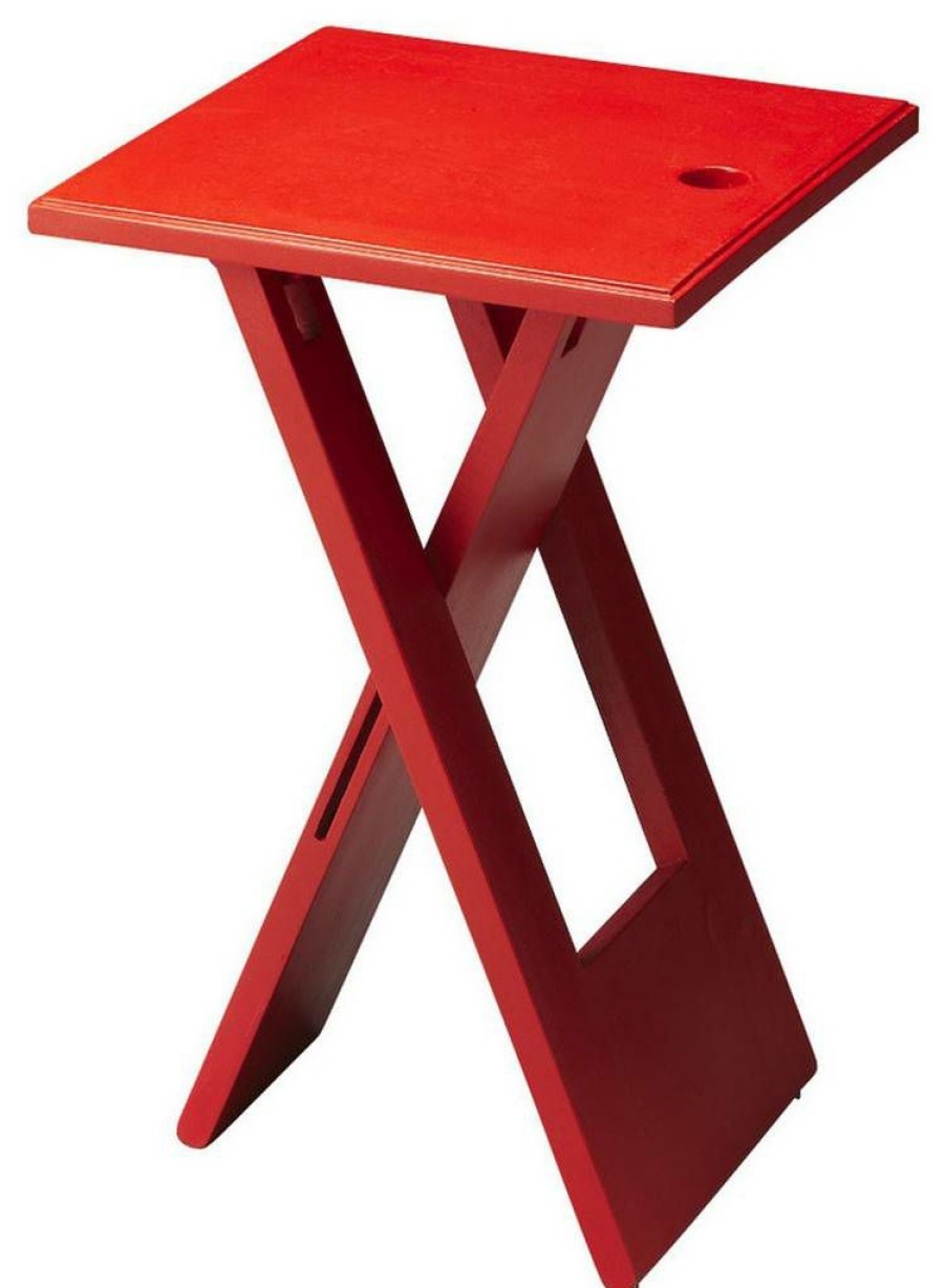 End & Side Tables * | Wholesale Hammond Red Folding Table Butler-2259293