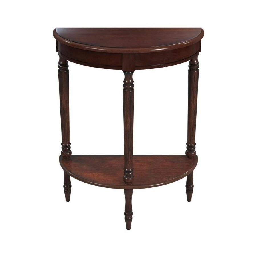 Console & Sofa Tables * | Best Quality Bellini Demilune Console Table, Brown Butler Specialty 889024