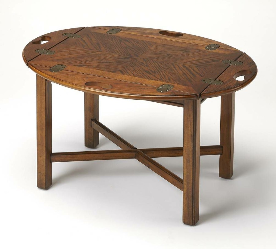 Coffee Tables * | Classical Vintage Oak Butler Table Butler Specialty 2427001