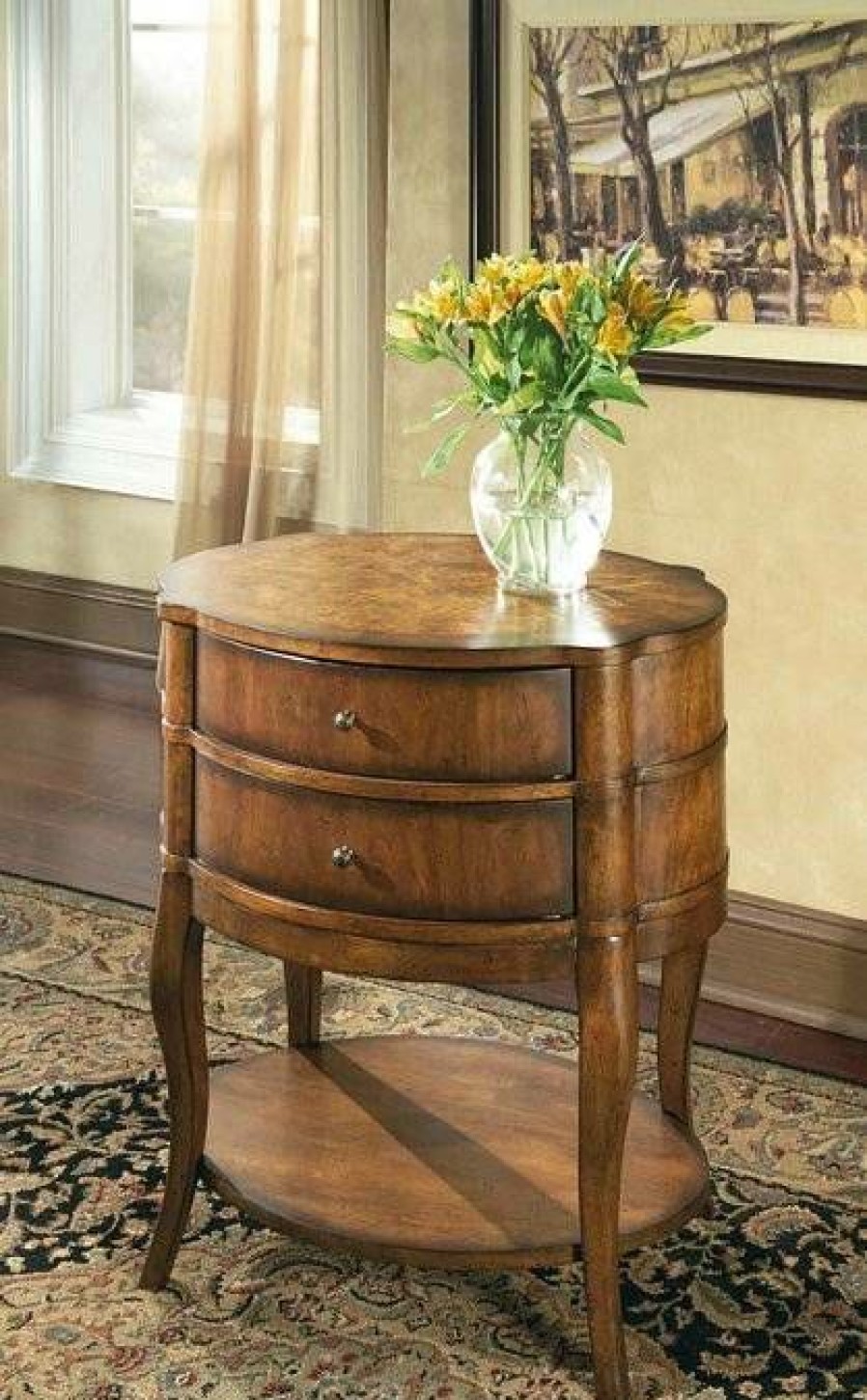 End & Side Tables * | Hot Sale Umber Oval Side Table Butler Specialty 0515040