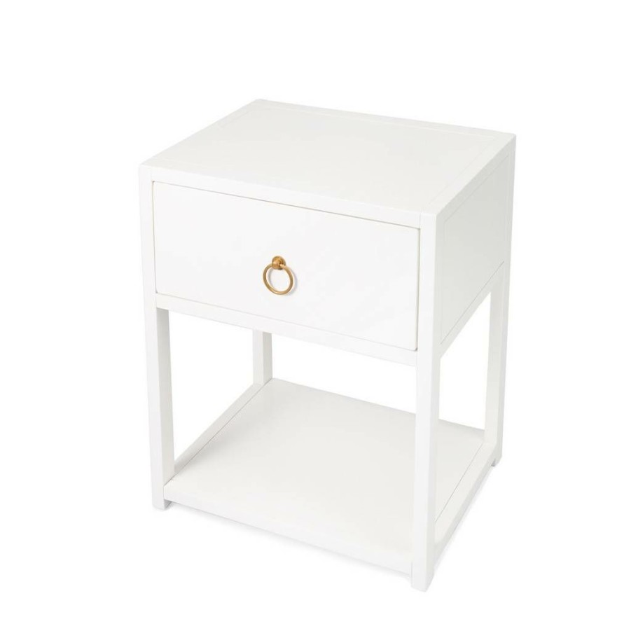 End & Side Tables * | Discount Butler Lark White End Table Butler Specialty 5384304