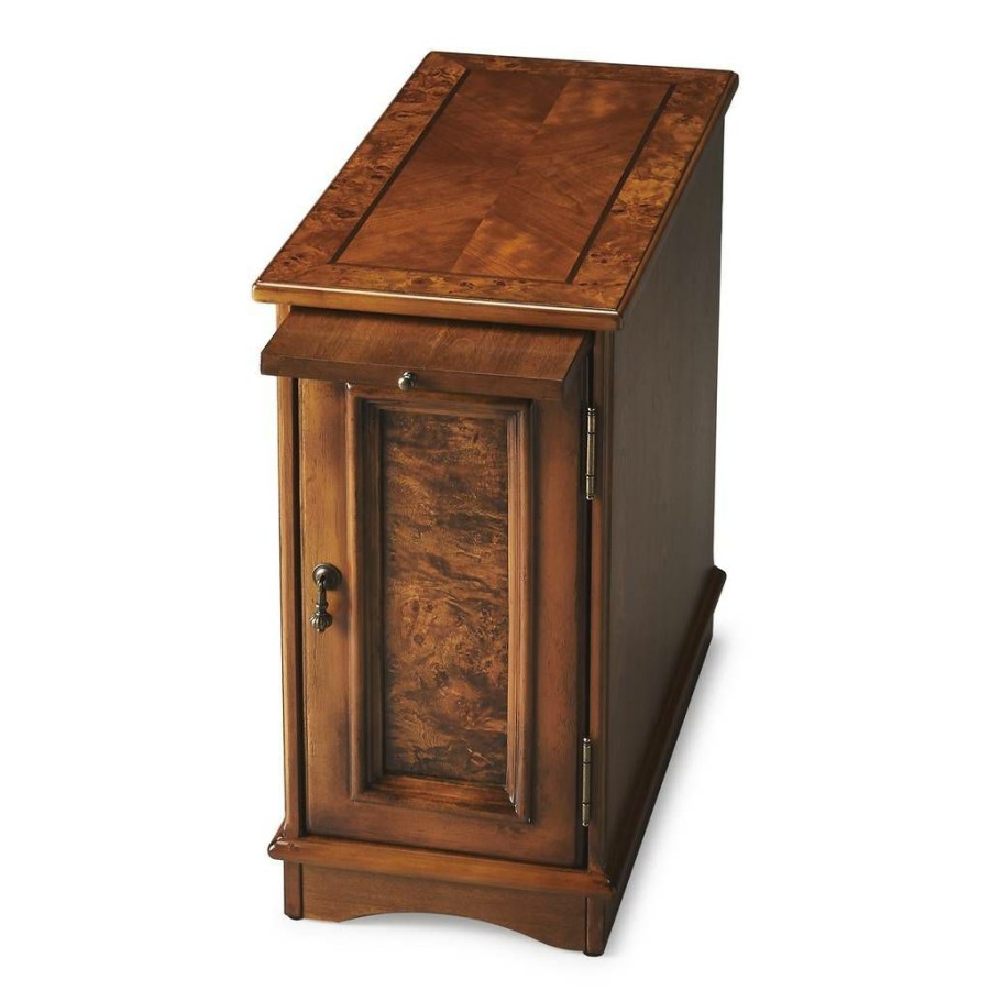 End & Side Tables * | Online Store Olive Ash Burl Chairside Chest Butler Specialty 1476101