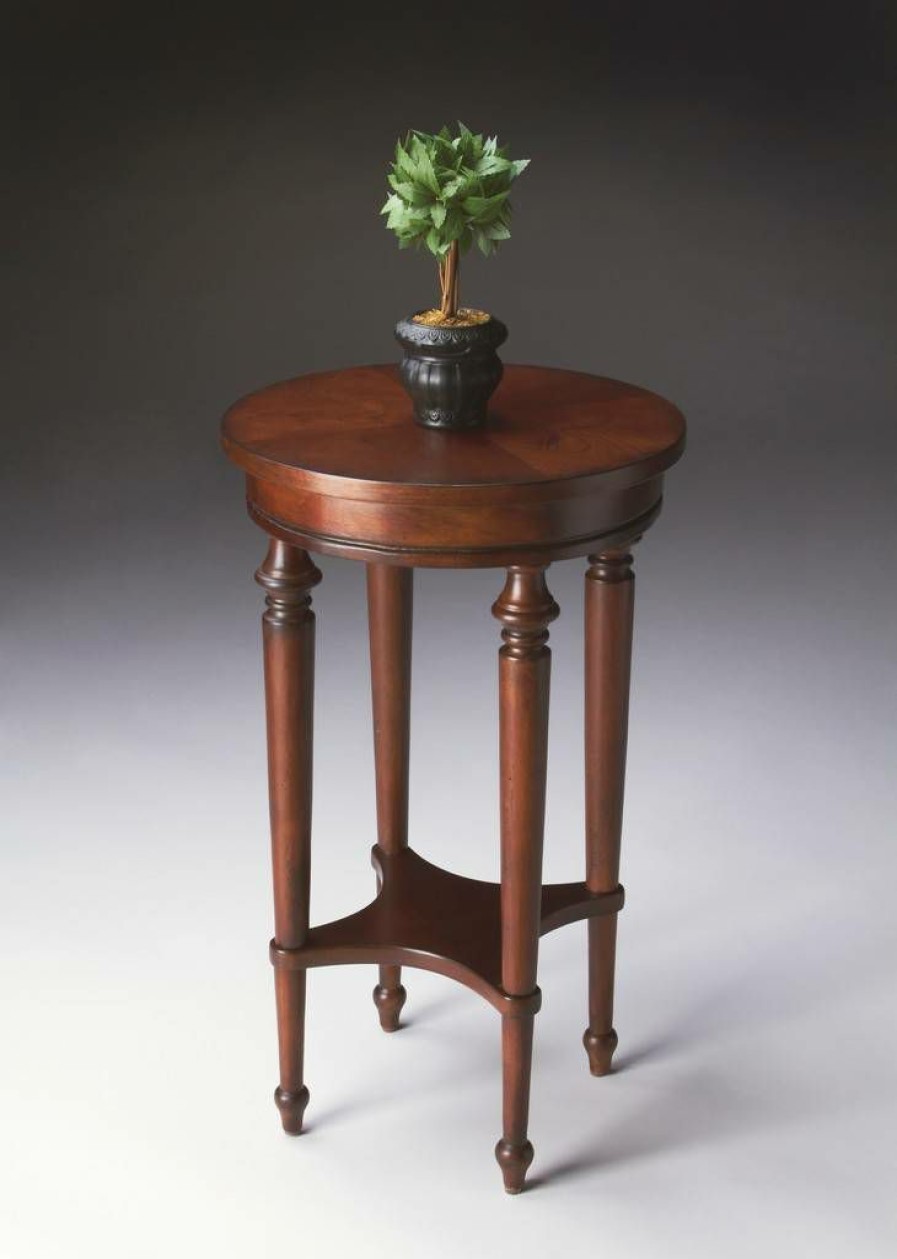 End & Side Tables * | Best Choice Plantation Cherry Accent Table Butler Specialty 2100024