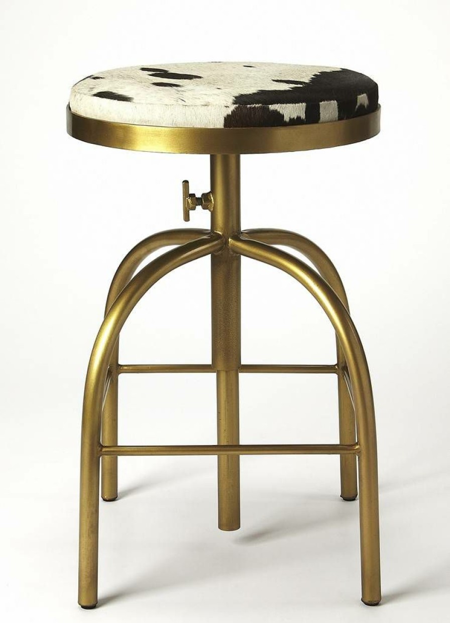 Barstools * | Online Discount Grogan Barstool In Hair-On-Hide Butler Specialty 5238373