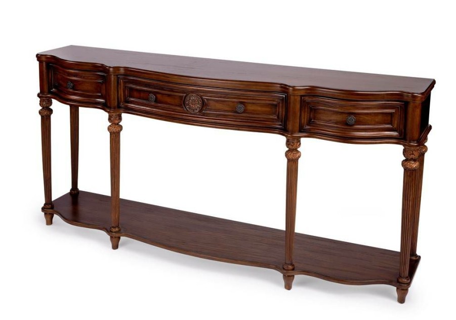 Console & Sofa Tables * | Classical Vintage Oak Console Table Butler Specialty 3028001