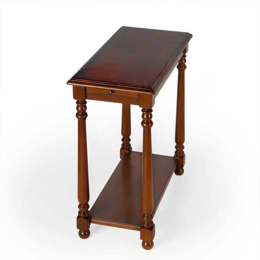 End & Side Tables * | Popular Olive Ash Burl Chairside Table Butler Specialty 5017101