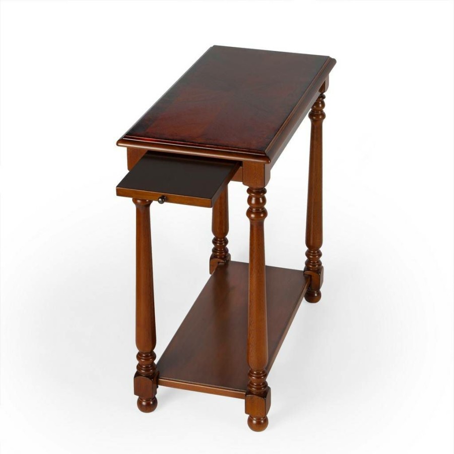 End & Side Tables * | Popular Olive Ash Burl Chairside Table Butler Specialty 5017101