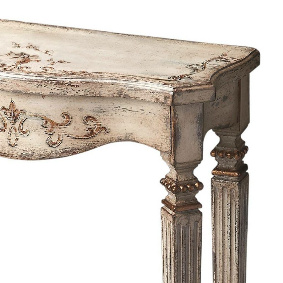 Console & Sofa Tables * | Excellent Guilded Cream Console Table Butler Specialty 3020238