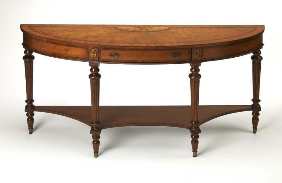 Console & Sofa Tables * | Latest Connoisseur'S Demilune Console Table Butler Specialty 1510090