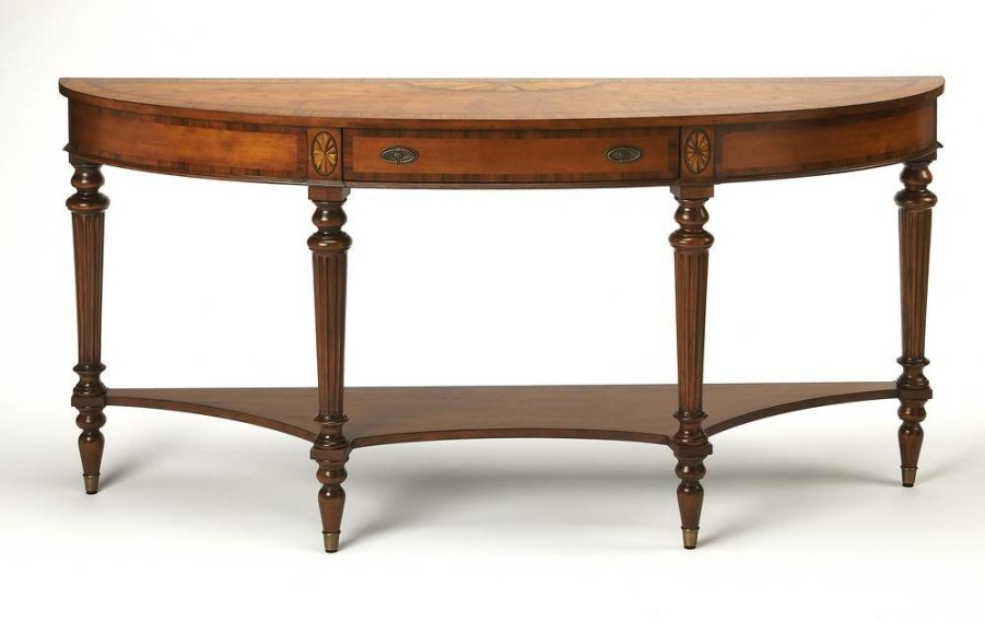 Console & Sofa Tables * | Latest Connoisseur'S Demilune Console Table Butler Specialty 1510090