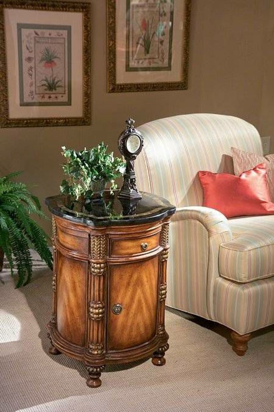 End & Side Tables * | Popular Heritage Drum Table Butler Specialty 0847070